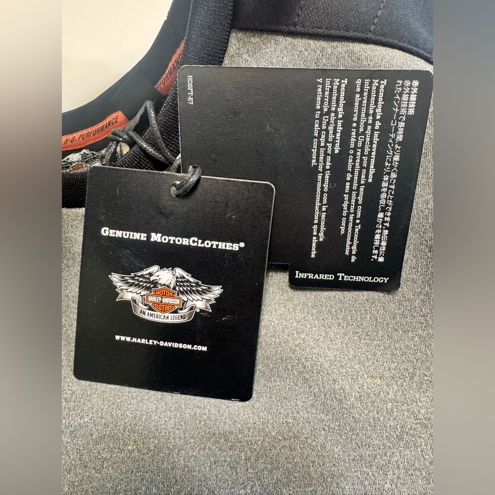 Harley Davidson Performance Long Sleeve Shirt Infrared Gray Size XL Motorcycle - Picture 8 of 14